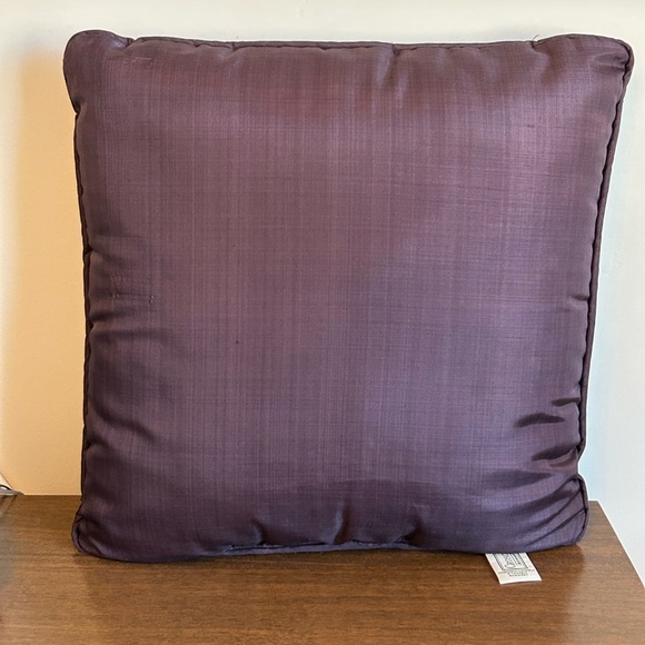 CROSCILL 16" SQUARE PURPLE AMETHYST QUILTED THROW PILLOW - Picture 6 of 9